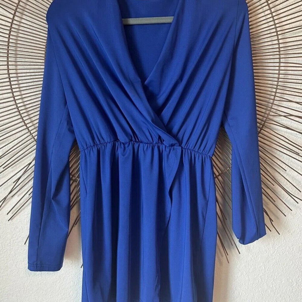 Royal Blue Long Sleeve Dress by Tobi